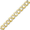 Thumbnail Image 0 of 180 Gauge Cuban Curb Chain Bracelet in 10K Two-Tone Gold - 8.5"