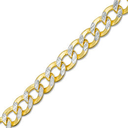 180 Gauge Cuban Curb Chain Bracelet in 10K Two-Tone Gold - 8.5&quot;