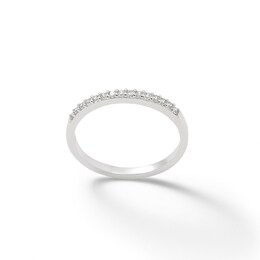 Cubic Zirconia Stackable Band in Sterling Silver - Size 6