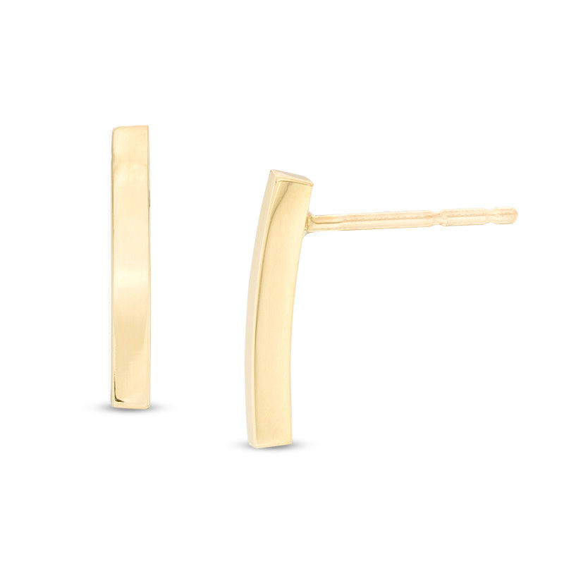 Main Image 1 of Bar Drop Earrings in 10K Gold