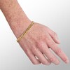 200 Gauge Cuban Curb Chain Bracelet in 10K Hollow Gold Bonded Sterling Silver - 8.5"
