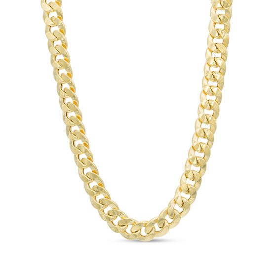 200 Gauge Cuban Curb Chain Necklace in 10K Gold Bonded Sterling Silver - 26"
