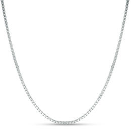030 Gauge Box Chain Necklace in Sterling Silver - 24&quot;