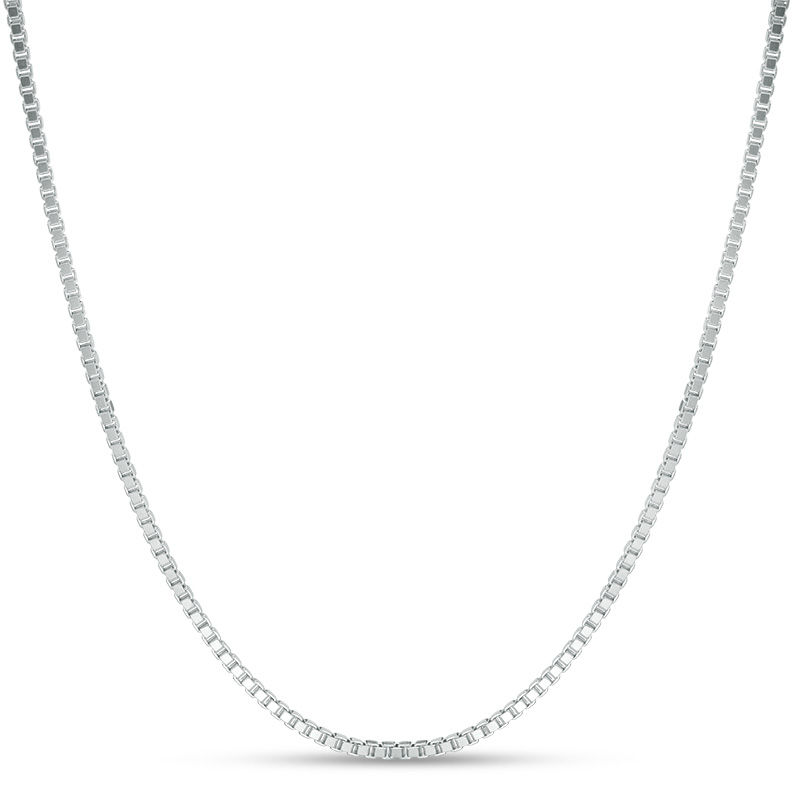 Main Image 1 of 030 Gauge Box Chain Necklace in Sterling Silver - 24"