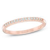 Thumbnail Image 1 of Cubic Zirconia Stackable Band in Sterling Silver with 18K Rose Gold Plate - Size 6