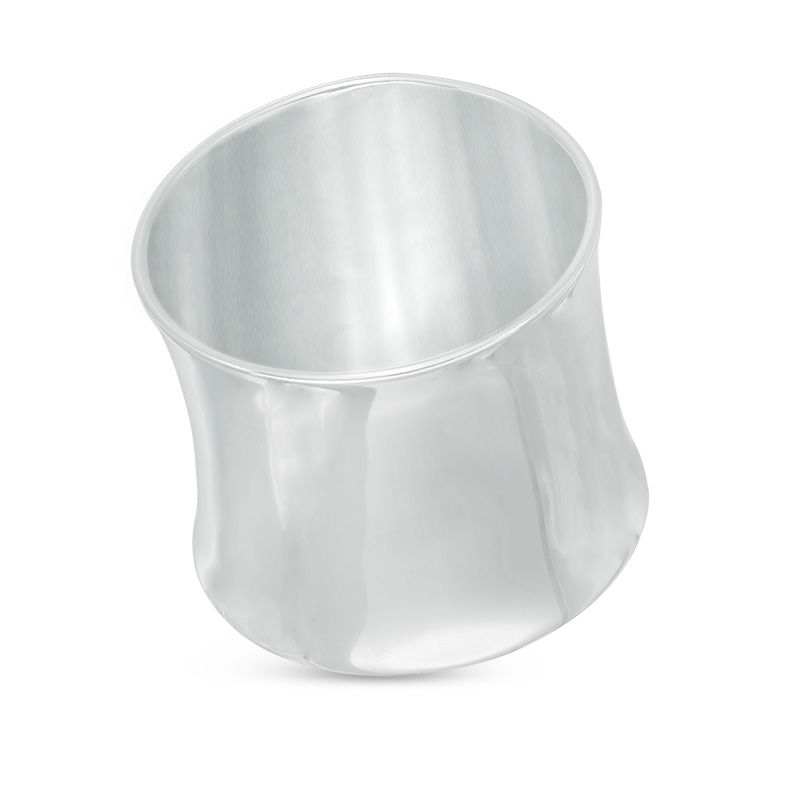 Concave Dome Ring in Sterling Silver - Size 9