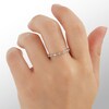 Cubic Zirconia Vintage-Style Marquise Stackable Band in Sterling Silver - Size 6