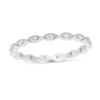Cubic Zirconia Vintage-Style Marquise Stackable Band in Sterling Silver - Size 8