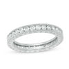 Cubic Zirconia Vintage-Style Eternity Band in Sterling Silver - Size 9