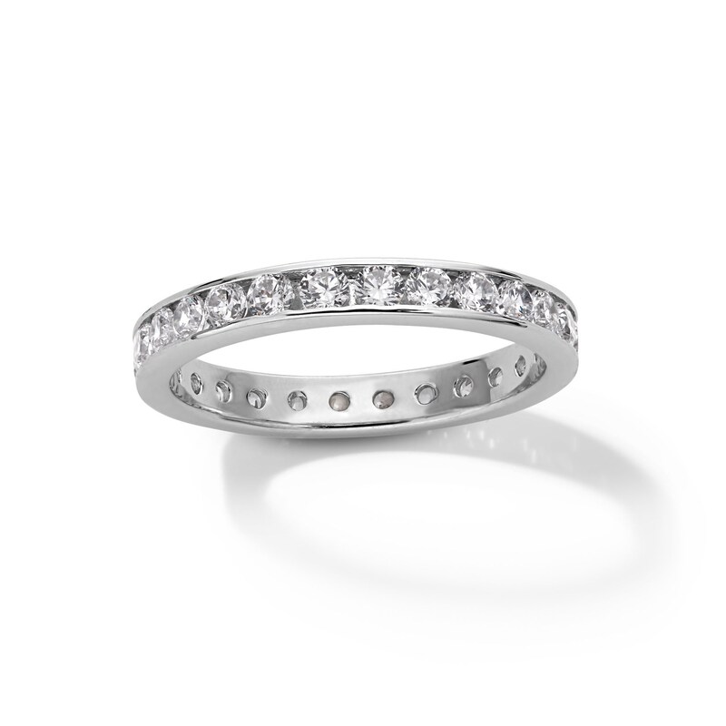 Cubic Zirconia Eternity Band in Sterling Silver