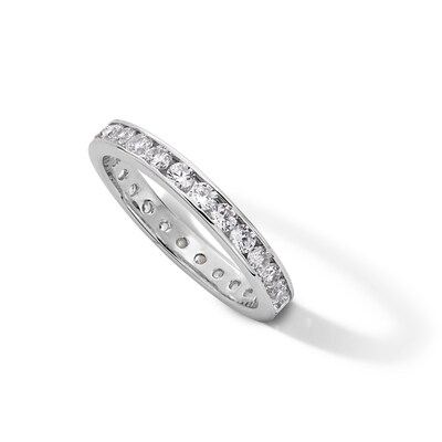 Cubic Zirconia Eternity Band in Sterling Silver