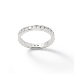 Cubic Zirconia Eternity Band in Sterling Silver - Size 9