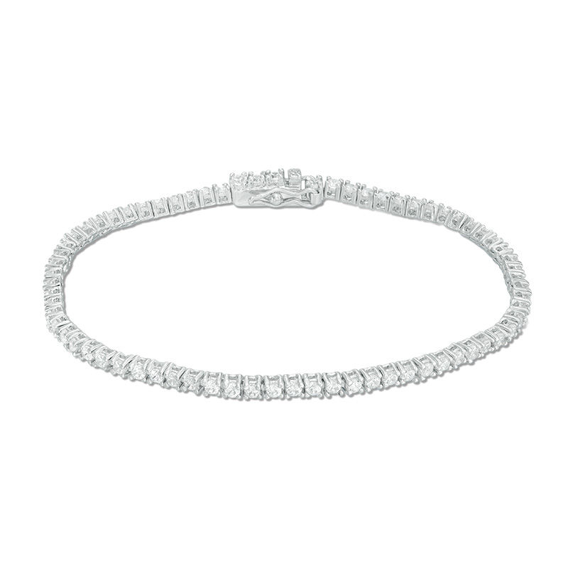 【HYERES LOR】25SS★ Silver (W) 4 Prong Tennis Bracelet 2mm 925 Sterling Silver 4 Row Illusion Tennis Real Diamond