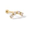 Thumbnail Image 0 of 14K Tube Gold CZ Curved Stud - 18G 5/16"