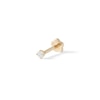 Thumbnail Image 0 of 14K Gold Tube Solitaire CZ Stud - 18G 5/16"