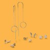 019 Gauge Cubic Zirconia "S" Curve Cartilage Barbell in 14K Gold