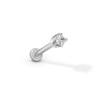 Thumbnail Image 1 of 14K Tube White Gold CZ Barbell - 18G 5/16"