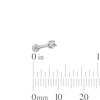 Thumbnail Image 3 of 14K Tube White Gold CZ Barbell - 18G 5/16"
