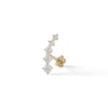 Thumbnail Image 1 of 14K Tube Gold CZ Graduated Stone Stud - 18G 5/16"