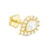 Thumbnail Image 1 of 019 Gauge Pear-Shaped Cubic Zirconia Frame Cartilage Barbell in 14K Gold