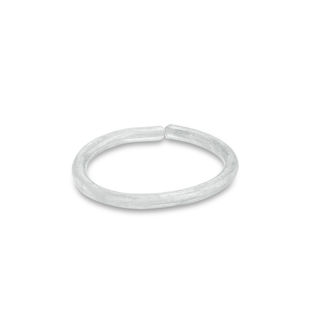 14K Solid White Gold Hoop - 19G 5/16"
