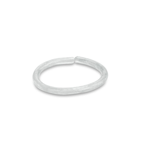 14K Solid White Gold Hoop - 19G 5/16"