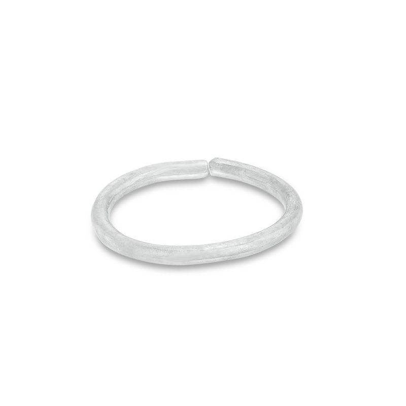 14K Solid White Gold Hoop - 19G 5/16"