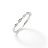 Cubic Zirconia Twist Stackable Band in Sterling Silver - Size 6