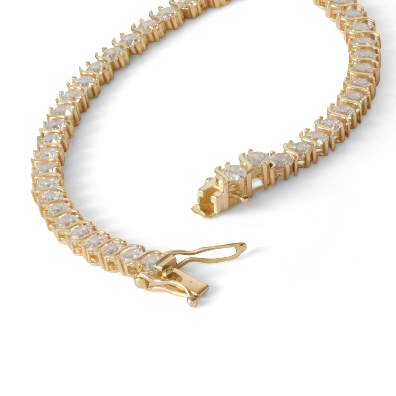 Main Image 2 of Cubic Zirconia Tennis Bracelet in 10K Gold - 7.25"
