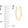 Diamond-Cut Hoop Earrings in 10K Stamp Hollow Tri-Tone Gold