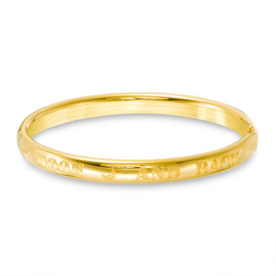 Child's "I LOVE YOU TO THE MOON AND BACK" Bangle in 14K Gold Fill - 5.25"
