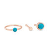 Thumbnail Image 0 of 020 Gauge Turquoise Acrylic Three Piece Nose Ring Set in Stainless Steel with Yellow IP