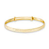 Thumbnail Image 0 of Child's Adjustable Diamond-Cut Bangle in 10K Gold - 6.5"