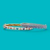 Thumbnail Image 2 of Child's Cubic Zirconia and Multi-Color Enamel Butterfly Bangle in Brass with 18K Gold Plate - 5"