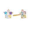 Thumbnail Image 0 of Child's Multi-Color Cubic Zirconia Flower Stud Earrings in 10K Gold