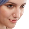 Thumbnail Image 2 of Rose Ion Plated CZ Nose Ring Set - 20G