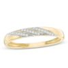 Thumbnail Image 1 of 1/20 CT. T.W. Diamond Accent Slant Wedding Band in 10K Gold