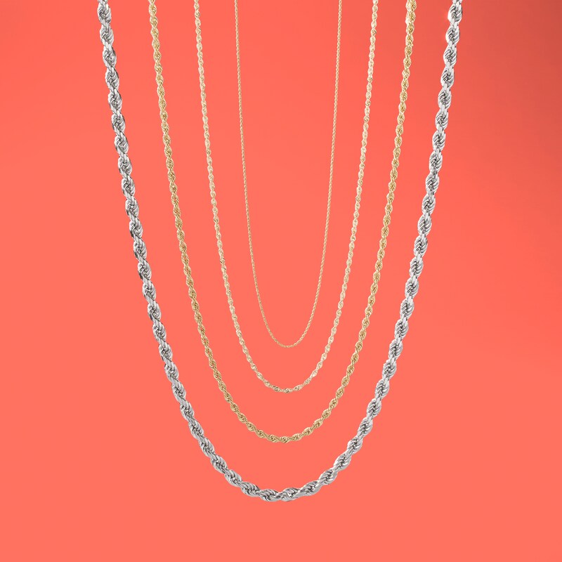 Main Image 2 of 036 Gauge Rope Chain Necklace in 10K Gold - 30"
