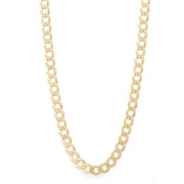 160 Gauge Diamond-Cut Curb Chain Necklace in 10K Solid Gold - 24&quot;