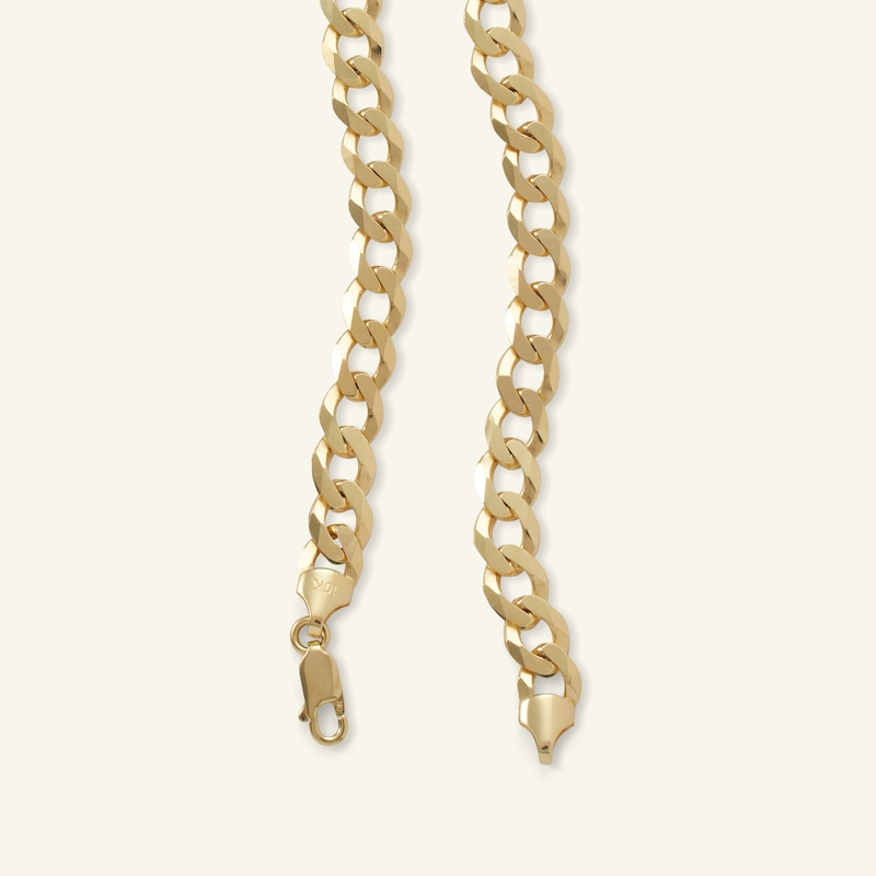 Main Image 2 of 160 Gauge Diamond-Cut Curb Chain Necklace in 10K Solid Gold - 24"