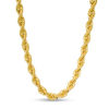 10K Semi-Solid Gold Rope Chain Necklace - 26"