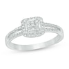 Thumbnail Image 1 of Composite Diamond Accent Square Promise Ring in 10K White Gold