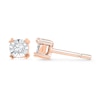 Thumbnail Image 0 of 1/20 CT. T.W. Diamond Accent Solitaire Stud Earrings in 10K Rose Gold