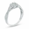 Thumbnail Image 2 of 1/10 CT. T.W. Diamond Cushion Frame Twist Promise Ring in 10K White Gold