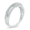 1/5 CT. T.W. Diamond Split Shank Woven Ring in Sterling Silver