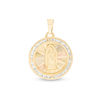 Cubic Zirconia Guadalupe Necklace Charm in 10K Gold