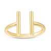 Double Bar Open Wrap Ring in 10K Gold - Size 7