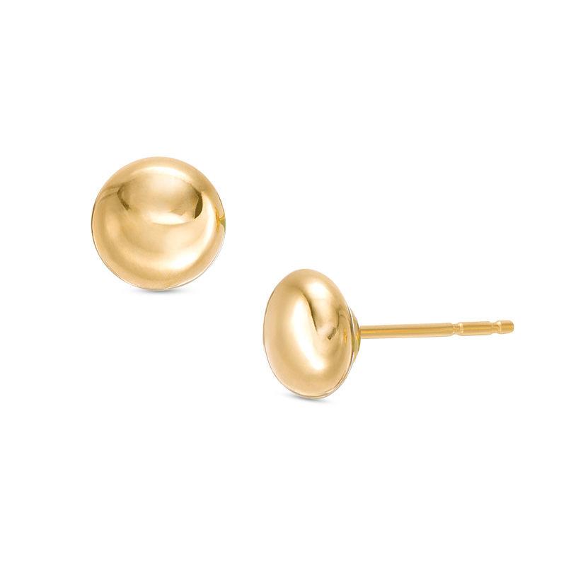 Main Image 1 of 6mm Button Stud Earrings in 10K Gold