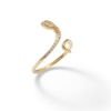 Cubic Zirconia Snake Wrap Ring in 10K Gold