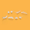 Thumbnail Image 2 of Graduated Champagne Cubic Zirconia Crawler Earrings in 14K Rose Gold